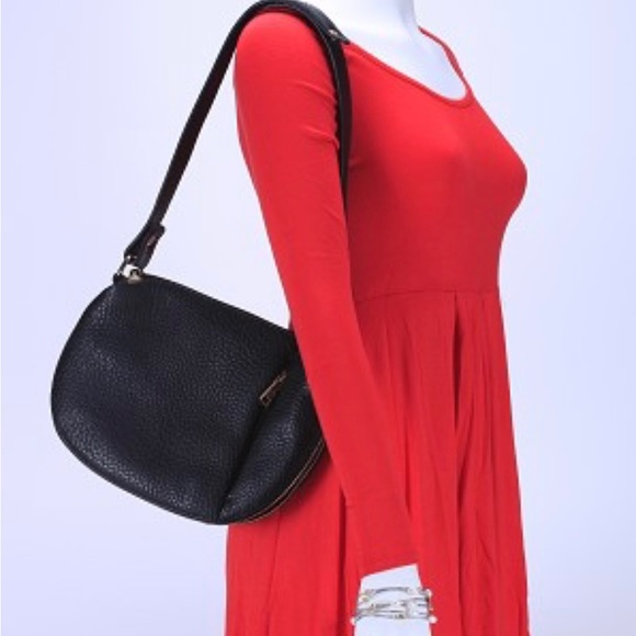 🔥🆕 Purple "The Banker Bag" MoDA Fashion Expandable Circular Hobo Handbag - Picture 4 of 5